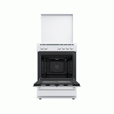 Hyundai HCMU22-6560E/W Κουζίνα 72lt με Εμαγιέ Εστίες Π60εκ. Λευκή