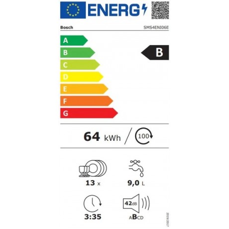 Bosch SMS4ENI06E Ελεύθερο Πλυντήριο Πιάτων για 13 Σερβίτσια Inox 60cm