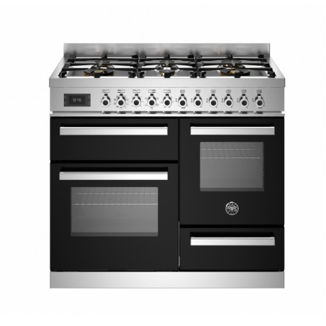 Bertazzoni PRO10 6L 3E NE T - 6 Εστίες Υγραερίου - 3 Φούρνοι Ηλεκτρικοί Π100εκ. Black ABP0JXRAN4D00