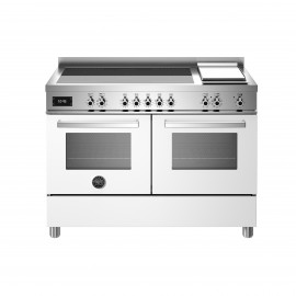 Bertazzoni PRO12 5I 2E BI T Κουζίνα με 5 Επαγωγικές Εστίες + Teppanyaki & 2 Φούρνους Π120εκ. Λευκό 8057971104864 