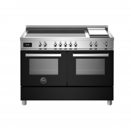 Bertazzoni PRO12 5I 2E NE T Κουζίνα με 5 Επαγωγικές Εστίες + Teppanyaki & 2 Φούρνους Π120εκ. Black 