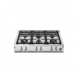 Bertazzoni RT36 6 PRO X GN Εστία Φυσικού Αερίου 6 Θέσεων Μπρούτζινοι Διασπορείς 90εκ Inox 8059304885112 