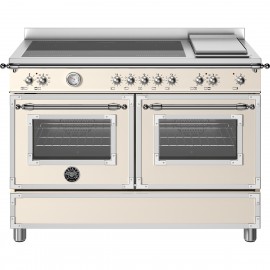 Bertazzoni HER12 5I 2E AV T Κουζίνα με 5 Επαγωγικές Εστίες + Teppanyaki & 2 Φούρνους Π120εκ. Μπεζ