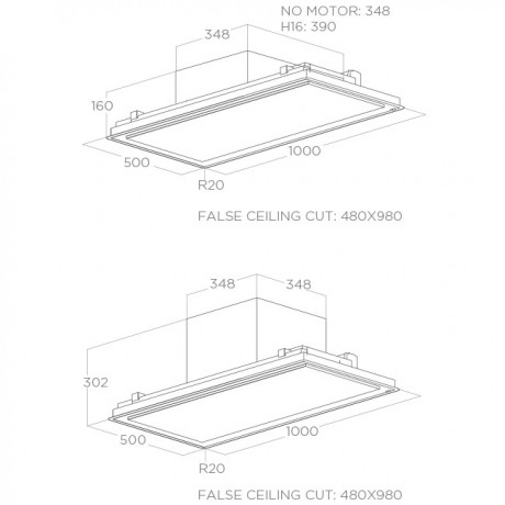 Elica ILLUSION H16 WH/A/100 Μηχανισμός Απορρόφησης 100cm Λευκό PRF0147727B