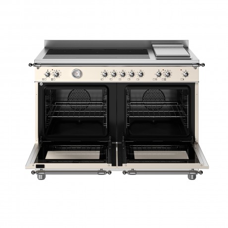 Bertazzoni HER12 5I 2E AV T Κουζίνα με 5 Επαγωγικές Εστίες + Teppanyaki & 2 Φούρνους Π120εκ. Μπεζ