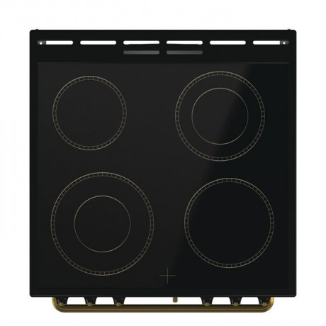 Gorenje GECS6B70CLB Κουζίνα 71lt με Κεραμικές Εστίες Μαύρη Με 7 Χρόνια Εγγύηση