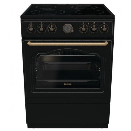 Gorenje GECS6B70CLB Κουζίνα 71lt με Κεραμικές Εστίες Μαύρη 