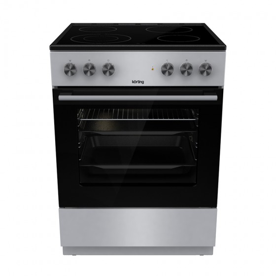 Korting KEC6A41SC Κουζίνα 71lt με Κεραμικές Εστίες Π60εκ. Inox 