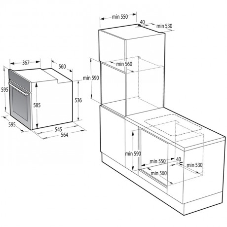 Gorenje BO6737E02X + GI641BSC Επαγωγικό Σετ Εντοιχισμού 034067201