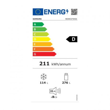 Samsung RB38C675DSA/EF Ψυγειοκαταψύκτης NoFrost Υ203xΠ59.5xΒ59.5εκ. Inox