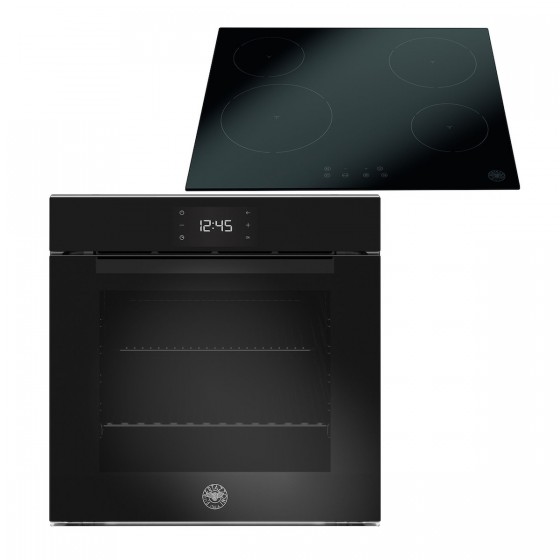 Bertazzoni F60 11 MOD P L GNE/23 + P60 4CER MOD NE Εντοιχιζόμενο Σετ με Πυρόλυση Μαύρο