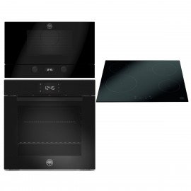 Bertazzoni F60 11 MOD P L GNE/23 + P60 4CER MOD NE + F38 3 MOD MW S GNE Πυρολυτικό Σετ Οικιακών Συσκευών Μαύρο