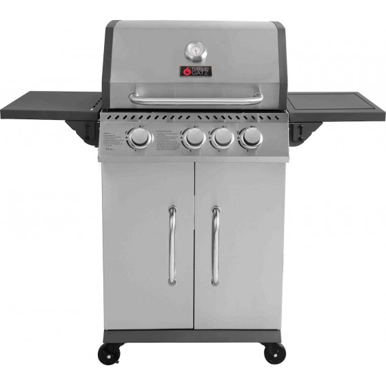 Thermogatz Gs Grill Elite Ψησταριά Υγραερίου Μαντεμένιας Σχάρας 60x42εκ. με 3 Εστίες 9kW και Πλαϊνό Μάτι  03.313.208