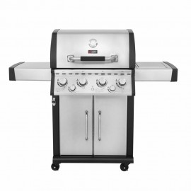 Thermogatz GS Grill Superior Ψησταριά Υγραερίου Μαντεμένιας Σχάρας 66x46εκ. με 5 Εστίες 21kW και Πλαϊνό Μάτι + Δώρο Κάλλυμα