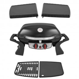 Thermogatz BBQ ΥΓΡΑΕΡΙΟΥ GS GRILL 2 MINI + ΣΧΑΡΑ-ΠΛΑΚΑ ΜΑΝΤΕΜΕΝΙΑ + ΠΛΑΪΝΑ ΡΑΦΙΑ ΜΕΤΑΛΛΙΚΑ 03.313.206 + 03.313.321 + 03.313.320