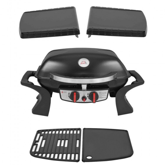 Thermogatz BBQ ΥΓΡΑΕΡΙΟΥ GS GRILL 2 MINI + ΣΧΑΡΑ-ΠΛΑΚΑ ΜΑΝΤΕΜΕΝΙΑ + ΠΛΑΪΝΑ ΡΑΦΙΑ ΜΕΤΑΛΛΙΚΑ 03.313.206 + 03.313.321 + 03.313.320