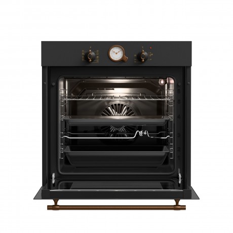 Thermogatz TGS 5580 XL Rustic ANTH Εντοιχιζόμενος Φούρνος 80lt με Σούβλα Aνθρακί 