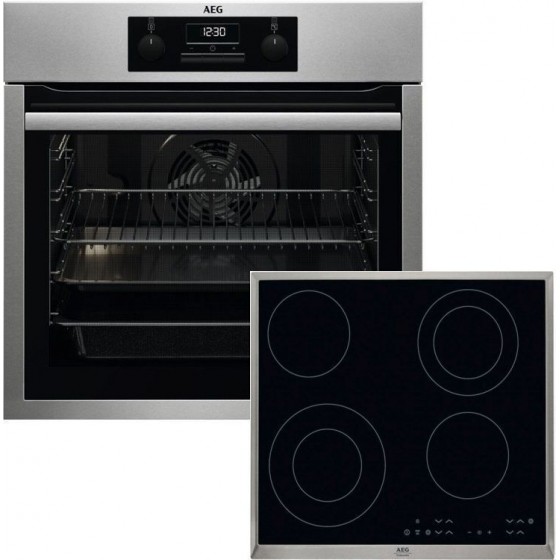 AEG BES351111M + HK634021XB Σετ Εντοιχισμού 72lt Inox 
