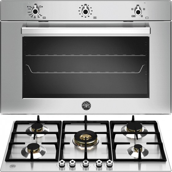 Bertazzoni F90 5 PRO G K X + P90 5C PRO X Σετ Εντοιχισμού Αερίου 90εκ