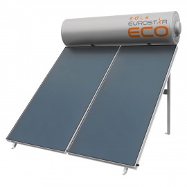 Sole Eurostar-Eco Ηλιακός Θερμοσίφωνας 200 λίτρων Glass Διπλής Ενέργειας με 3τ.μ. Συλλέκτη
