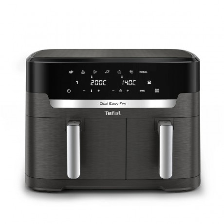 Tefal EY942H Easy Fry Air Fryer με Διπλό Αποσπώμενο Κάδο 11lt Γκρι
