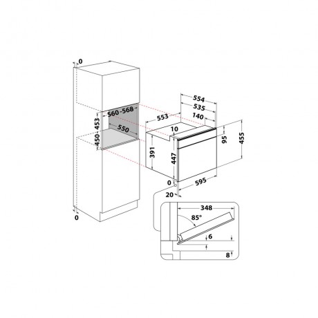 Whirlpool W11I MW161 Εντοιχιζόμενος Φούρνος Μικροκυμάτων 40lt
