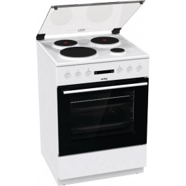 Korting KE6A60WM Κουζίνα 71lt με Εμαγιέ Εστίες Π60εκ. Λευκή  