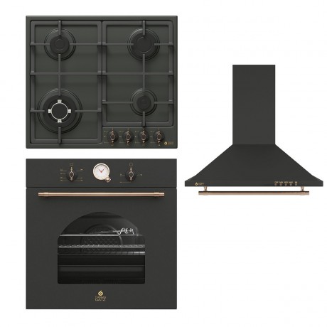 Thermogatz TGS 5511 BL + TGS 9511 BL + TGS 950 BL Rustic Εντοιχιζόμενο Σετ Οικιακών Συσκευών 
