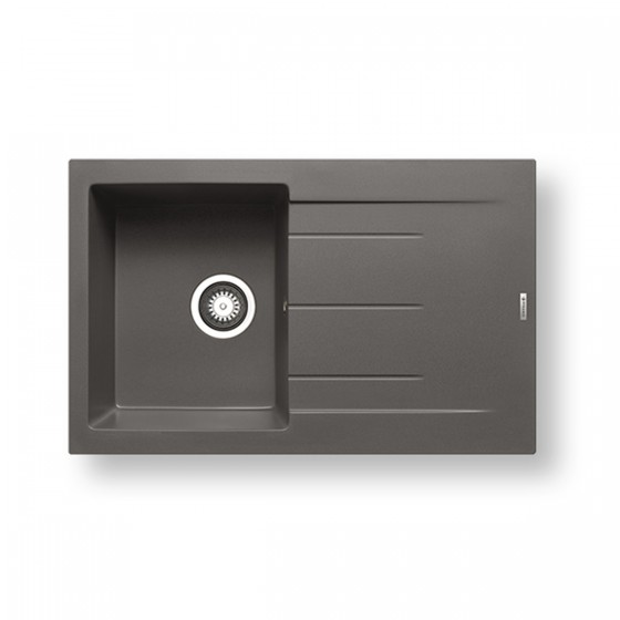 Pyramis Alazia 1B 1D Ένθετος Νεροχύτης 79x50cm Iron Grey 070037011