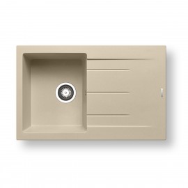 Pyramis Alazia 1B 1D Ένθετος Νεροχύτης από Συνθετικό Γρανίτη Μ79xΠ50cm Ivory 