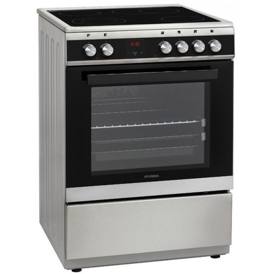 Hyundai HCVC23-7260V/XP Κουζίνα 69lt με Κεραμικές Εστίες Π60cm Inox Hyundai HCVC23-7260V/XP Κουζίνα 69lt με Κεραμικές Εστίες Π60cm Inox