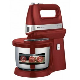 Singer SM-500 Deluxe Μίξερ με Inox Κάδο 3lt Κόκκινο 500W