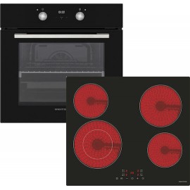United UBO-68658TPB + UBH-60464 Φούρνος άνω Πάγκου 69lt με Κεραμικές Εστίες Π59.5εκ Μαύρος