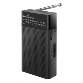 Powertech PT-1245 Επιτραπέζιο Ραδιόφωνο Μπαταρίας Μαύρο