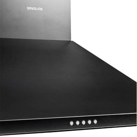 Davoline Chester Απορροφητήρας Καμινάδα 90cm Μαύρος
