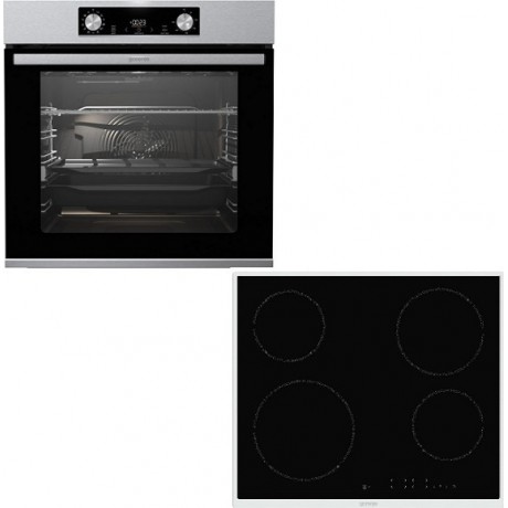 Gorenje BOS6737E13X + ECT641BX Αυτόνομο Σετ Εντοιχισμού 77lt Inox
