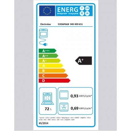 Electrolux EOD6P66X Εντοιχιζόμενος Φούρνος Ατμού με Πυρόλυση 72lt Inox