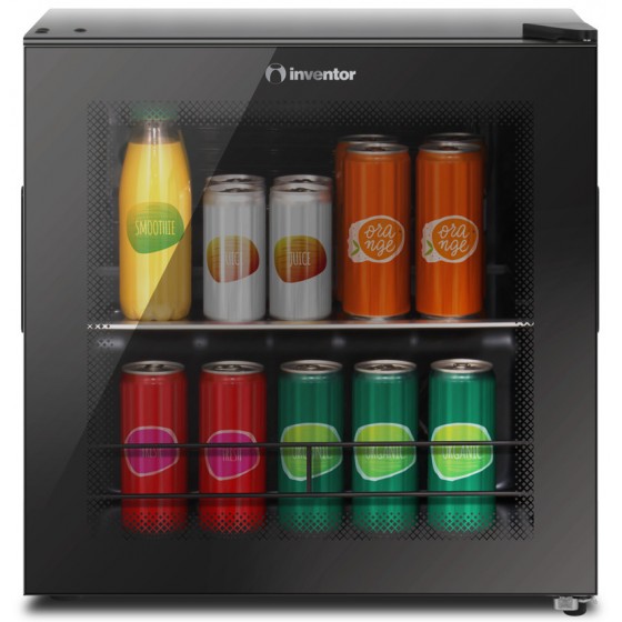 Inventor BC-44BΕ Mini Bar Βιτρίνας 44lt, Ενεργειακής Κλάσης E 49.5x47x44cm Μαύρο
