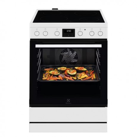 Electrolux LKR64022MW Κουζίνα 73lt με Κεραμικές Εστίες Π59.6εκ. Λευκή
