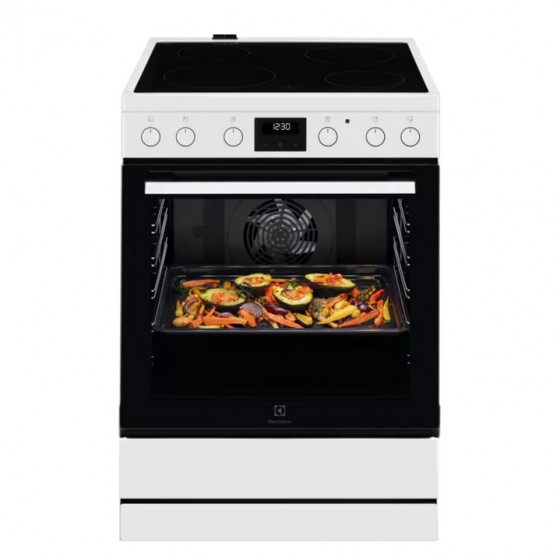 Electrolux LKR64022MW Κουζίνα 73lt με Κεραμικές Εστίες Π59.6εκ. Λευκή
