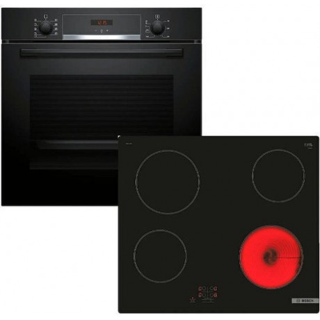 Bosch HBA534EB3 + PKE61RAA2E Αυτόνομο Σετ Ενοιχισμού 71lt A+ Black