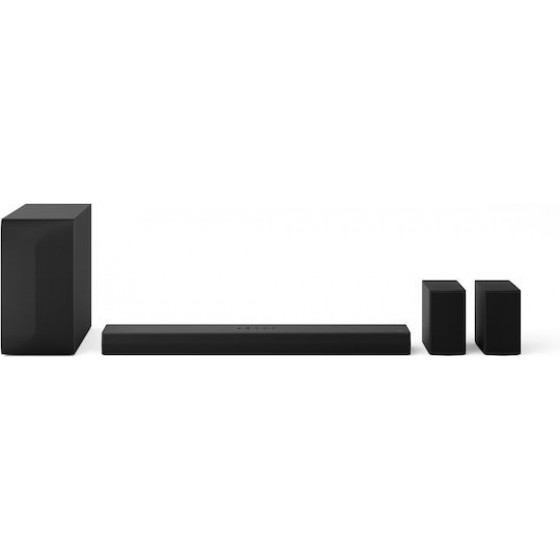 LG S60TR Soundbar 440W 5.1 Bluetooth και HDMI με Ασύρματο Subwoofer και Τηλεχειριστήριο Μαύρο