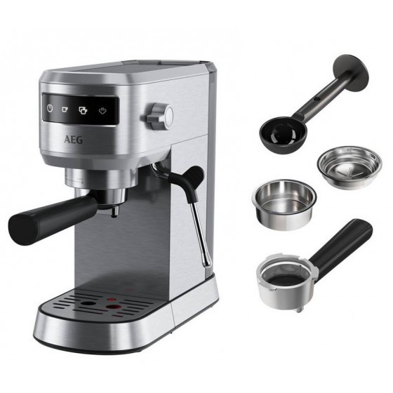 AEG EC6-1-6ST Αυτόματη Μηχανή Espresso 1450W Πίεσης 15bar Ασημί