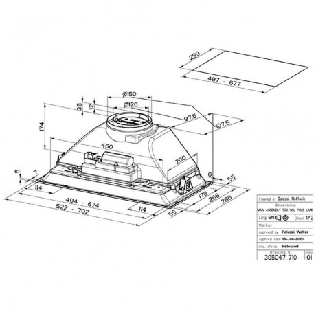 Faber Inka Smart  C LG A52 Μηχανισμός Απορρόφησης Light Grey