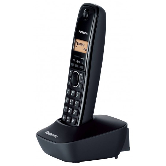 Panasonic KX-TG1611 Ασύρματο Τηλέφωνο με Ελληνικό Μενού Μαύρο