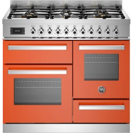 Bertazzoni PRO10 6L 3E AR T - 6 Εστίες Αερίου - 3 Φούρνοι Ηλεκτρικοί Π100εκ Πορτοκαλί