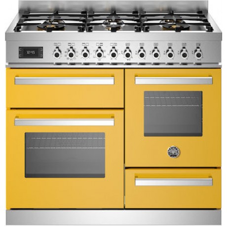 Bertazzoni PRO10 6L 3E GI T 6 Εστίες Αερίου  - 3 Φούρνοι Ηλεκτρικοί Κίτρινο