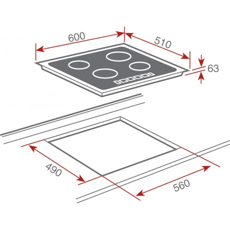 Teka TZ 6420 Κεραμικό πλατώ 60cm