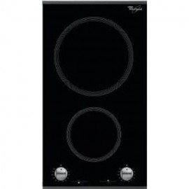 Whirlpool AKT 360 IX Domino Κεραμική Εστία, 30 Cm, Μαύρο
