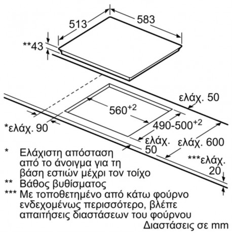 PITSOS CRE645S06 Inox περιμετρικό πλαίσιο PITSOS CRE645S06 Inox περιμετρικό πλαίσιο